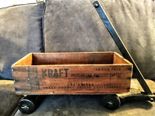 Vintage Antique Kraft Cheese Box - Made into a Doll Wagon picture