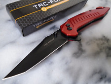 Tac-Force Ball Bearing Tanto Tactical Pocket Knife Rescue Button Lock TF-1017RD picture