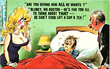 Vintage Adult Humor Postcard Are You Giving Him All He Wants #2 PCB-3A picture