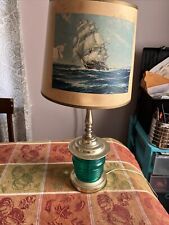 Vintage Maritime Nautical Green  Plug-In Desk Table Lamp With Shade picture
