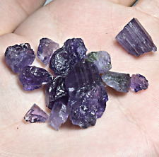 68 CT Fluorescent Purple Scapolite Crystals Lot From Afghanistan picture