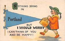 Portland MI Nothing Doing, But I Should Worry~Happy Thinking of You 1914 picture