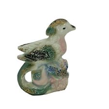 Vintage Strange Colorful Bird Figurine Held by Human Hand Hand Painted Japan  picture