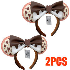2PCS Disney-Parks Minnie Mouse Ears Loungefly Ice Cream Bar Scented Headband picture