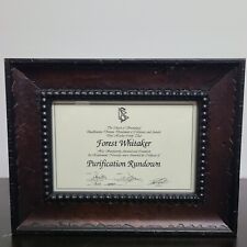 Forest Whitaker Scientology Certificate Purification Rundown Signed - Oscar Rare picture