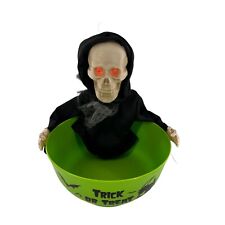 Halloween Trick Or Treat Bowl Motion Activated Sound Lights & Animated Skeleton picture