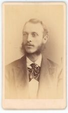Antique CDV c1870s Handsome Man With Large Mutton Chop Sideburns Philadelphia PA picture