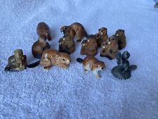 12 Piece Vintage Miniature Beaver Figurines picture