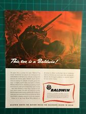 1942 Baldwin Locomotive Print Ad. 