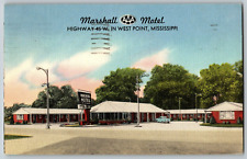 Mississippi, West Point - Marshall Motel - Vintage Postcard - Posted 1957 picture