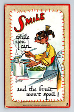 c1910 Tuck's Smiles Series No. 169 Cooking Comic RMS RPO Cancel Postcard picture