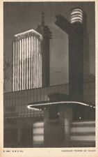 Postcard IL 1933 Chicago World's Fair Carillon Tower at Night Century of Progres picture