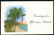 1936 Greetings from Hawaiian Islands Vintage Postcard M1445a picture