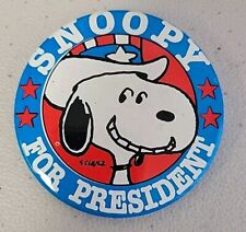 Vintage 1958 Snoopy For President Button Pin The Peanuts Schulz Political picture