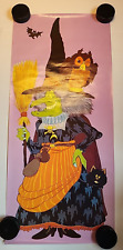 Vintage Halloween Decorative Poster - Current Inc Colorado Springs - Witch & Owl picture