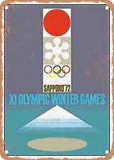 METAL SIGN - 1972 Sapporo 72 Xi Olympic Winter Games Vintage Ad picture