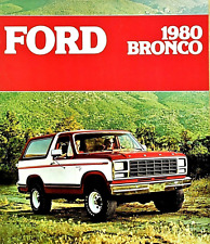 VINTAGE 1980 FORD BRONCO SALES BROCHURE CATALOG ~ 8 PAGES ~ 11