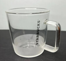 Starbucks 2016 Limited Edition Clear Glass Frosted Bottom Coffee Mug 12oz *Flaws picture