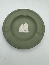 Wedgewood Vintage Green Jasperware Porcelain Small Ashtray Good Condition picture