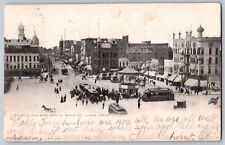 Postcard Antique Public Square And North Main Street Lima Ohio B10 picture