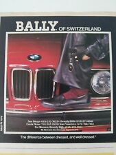 1989 Bally mens shoes red BMW car vintage  fashion ad picture