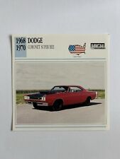 Classic Car Collector Club Card 1968-1970 Dodge Coronet Super Bee picture