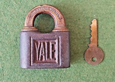 Vintage/Antique Yale and Towne Push Key Padlock W/Key Works great picture