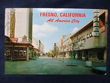 1960s Fresno California Fulton Shopping Mall Postcard picture