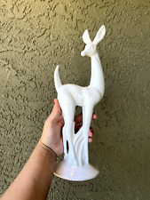 Vintage 1960's California Pottery Deer Doe  Figurine Ceramic White  MCM 13