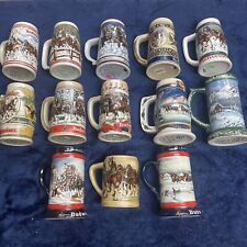 Lot Of 13 Rare 1980 -2000 Ceramarte Vintage Clydesdales BUDWEISER Beer Mugs picture