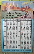 Vintage 1948 Pocket Calendar Dearborn Chemical Co. Chicago Plastic Advertising picture
