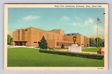 Rochester MN-Minnesota, Mayo Civic Auditorium, Antique Vintage Souvenir Postcard picture