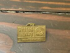 Vintage United Way Results Matter Collector Lapel Pin picture