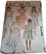 Vtg McCall's Uncut Sewing Pattern 8496 Girls Size 8 Frilly Dresses Five Types picture