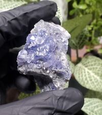 62g Natural Transparent Tanzanite Blue Fluorite On Matrix Mineral Specimen/China picture