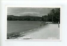 Greenfield NH 1963 RPPC photo postcard, people,  beach, Otter Lake, Phelps Photo picture