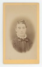 Antique Hand Tinted CDV Circa 1870s Beautiful Young Woman In Victorian Era Dress picture