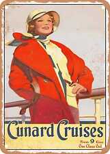METAL SIGN - 1924 Cunard Cruises Vintage Ad picture
