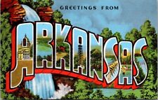 ARKANSAS Large Letter Multi-View KROPP Vintage Postcard Unused Waterfall  picture