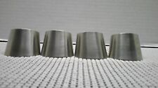 4 Vintage 18-8 Stainless Steel Stacking Napkin Rings - Made In Hong Kong picture