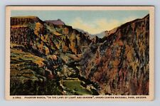 Grand Canyon National Park, Phantom Ranch, Aerial, Antique, Vintage Postcard picture