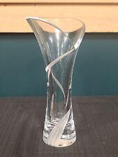 Mikasa Cut Crystal Trumpet Glass Vase 8.75” EUC picture