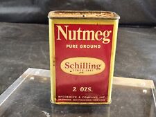 Vintage Schilling & Company Nutmeg 2 oz.  Spice Tin McCormick picture
