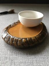 old chinese red silk inkstone 红丝砚 tea cup base 030802 picture