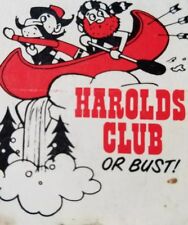  Vintage Matchbook Reno Nevada Harold's Club full unstruck American match  picture