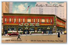 c1940's Brooklyn's Famous Eating Place Joe Restaurant Brooklyn NY Postcard picture