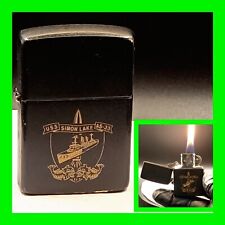 Vintage USS Simon Lake AS-33 USN U.S. Navy Military Zippo Lighter Working Order  picture