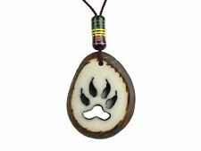 Real Tagua Nut Necklace: Wolf Track Cut Out (1153-NLP501) P13 picture