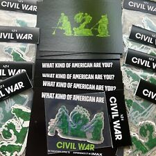 A24 Civil War SXSW 2024 Sticker Pack Logo Variant & Postcard picture