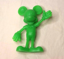 Vintage Disney Collectible Marx Green Plastic Mickey Mouse Figure Toy 5.75 inch picture